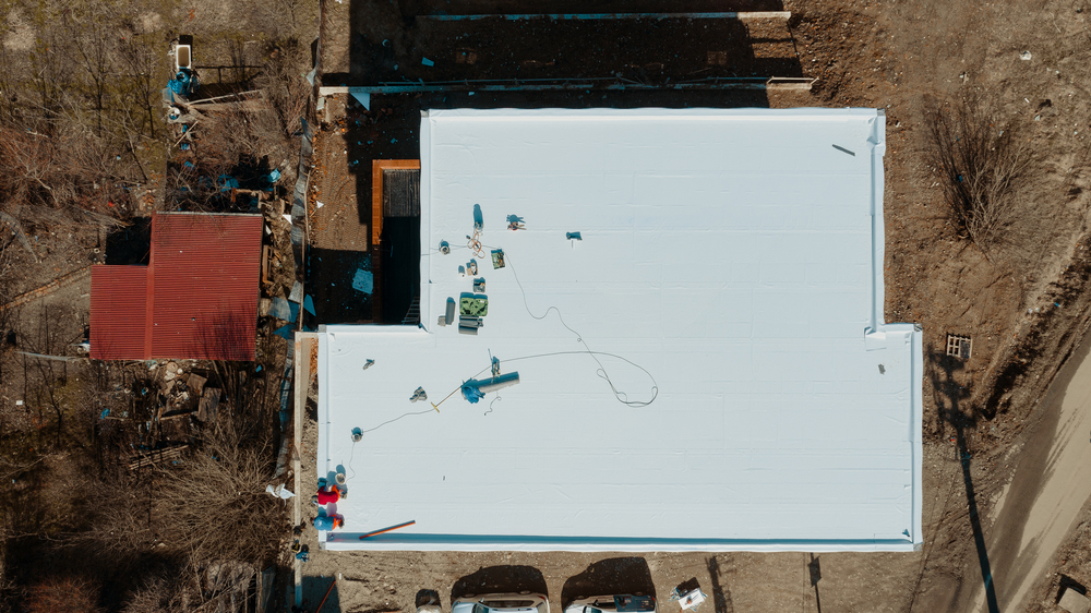 flat roof from above