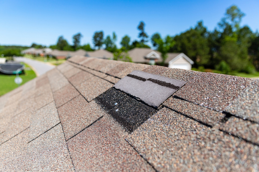 missing roof shingle