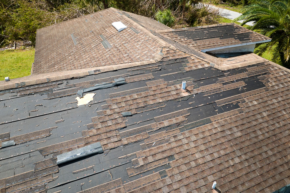 hurricane damaged roof